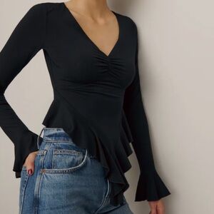 Reformation Marcia V-neck Knit Top